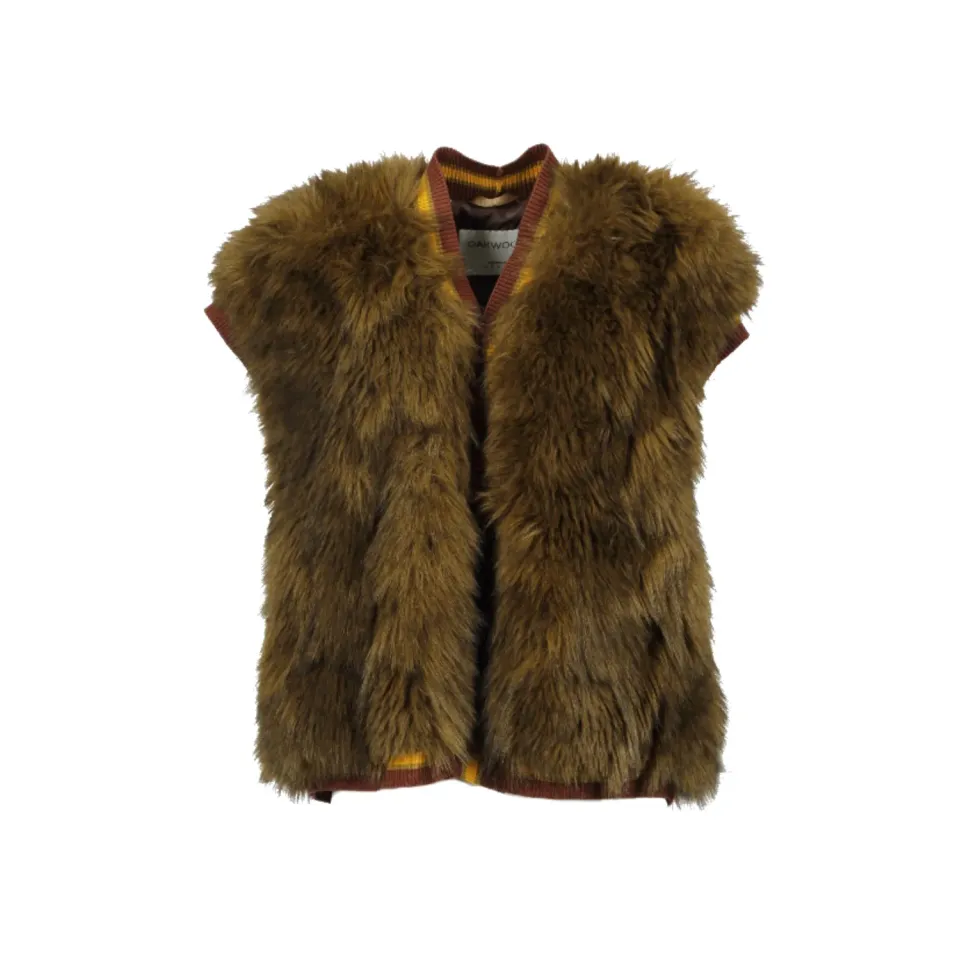 Oakwood Hera 65301 gilet fausse fourrure bronze