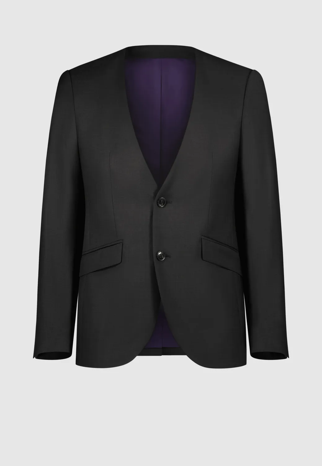 Pierre Talamon Sans Col Noir costume homme noir