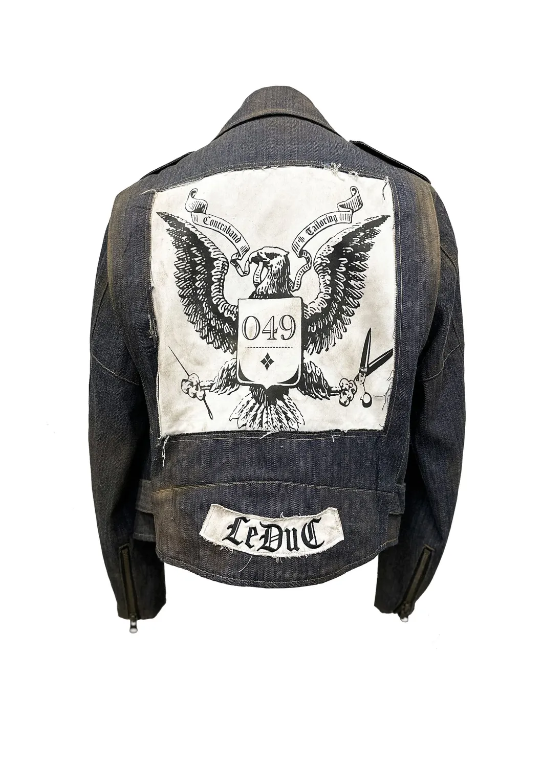 Paolo Leduc Sons of Tailoring perfecto denim bleu peint