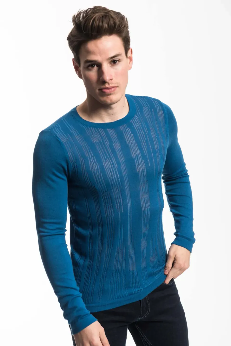 Pierre Talamon Zebra V2 Blue pull bleu motif zèbre
