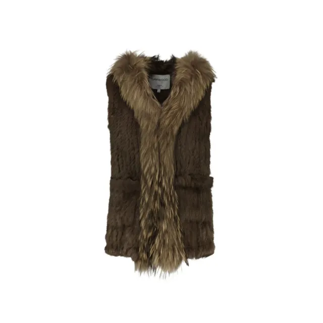 Oakwood Maliha 64900 gilet fourrure taupe véritable
