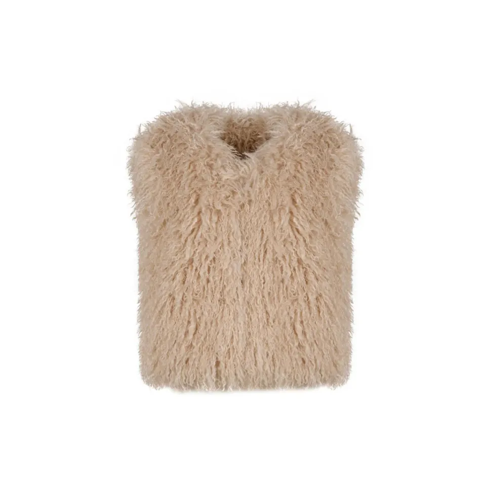 Oakwood Beth 65091 gilet fausse fourrure beige clair